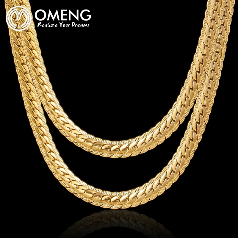 OMENG Men Jewelry Trendy 5 Size Long Cuban Link Chain Necklace OXL373