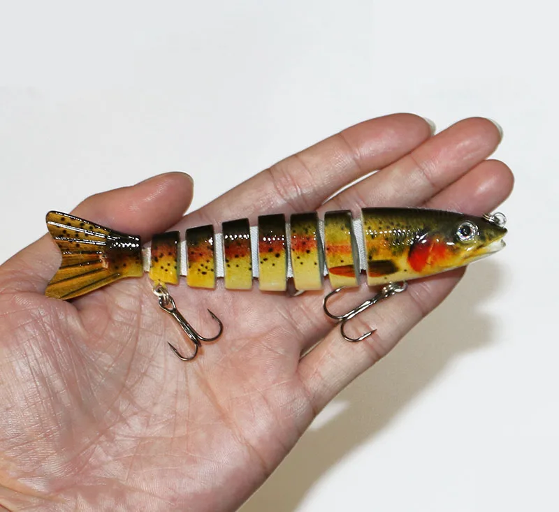 1Pcs5MultiJointedFishingLure17gHerringBassPikeMuskieWobbler