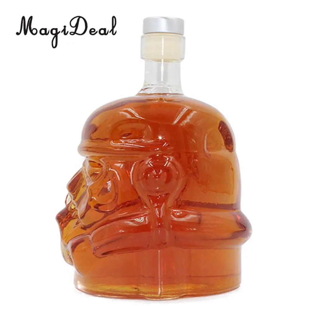 650ml Transparent Glass Decanter Wine Whisky Liquor Alcohol Glass Bottle Set