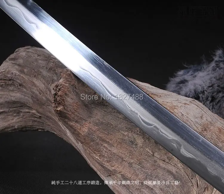 Battle Ready Full Tang Damascus Folded Steel Clay Tempered Blade Sharp Samurai Sword Katana Real Ebony Wood Saya