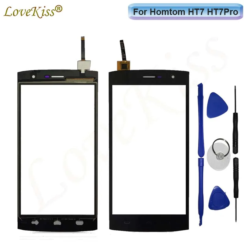 

5.5" HT7 Pro Touchscreen TP Front Panel For Homtom HT7 HT7Pro Touch Screen Sensor LCD Display Digitizer Outer Glass Replacement