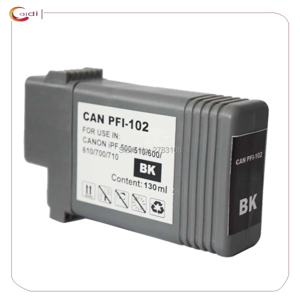 1 упаковка совместимый Canon Черный чернильный бак для прографа изображения iPF500 iPF600 и iPF700 картриджи для принтеров PFI-102