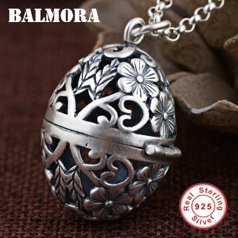 Женское винтажное ожерелье BALMORA из серебра 925 пробы с подвеской в виде цветов|pendant