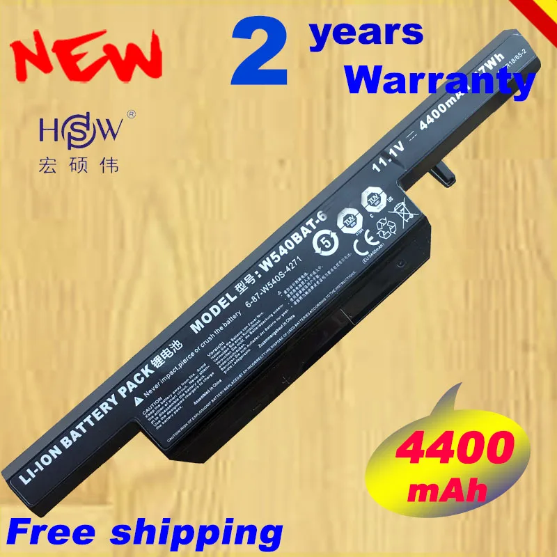 6 ячеек Новый аккумулятор для ноутбука Clevo W540 W550 W55EU W540EU 6-87-W540S-427 W540BAT-6 W540BAT Быстрая