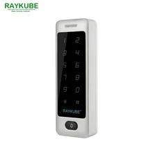Raykube Управление доступом RFID 125hkz Металл Пароль сенсорной клавиатурой для двери Система контроля доступа Водонепроницаемый IPX3 r-t04 серебро