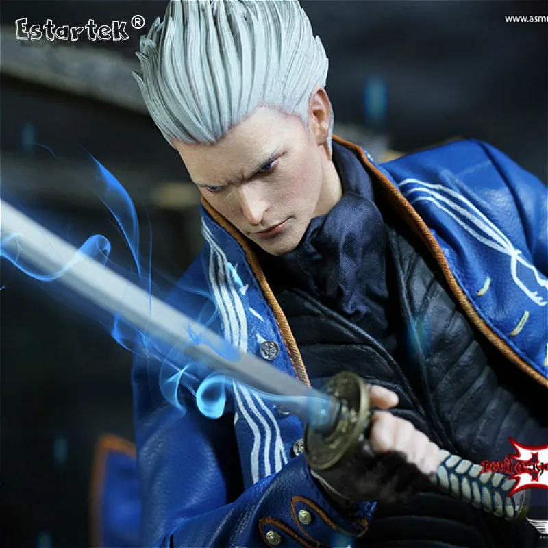 

Estartek Asmus Toys DMC002 1/6 Devil Hunter 3 Devil Cry Series Vergil 12 Inch Collectible Action Figure for Fans Holiday Gift
