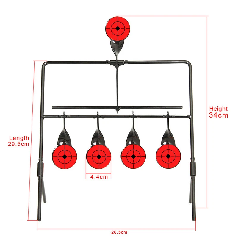 Высокое качество новая съемка 5/7/9 целевые показатели металлический автоматический сброс вращающийся на открытом воздухе Охота практика Стрельба Цель Тактический
