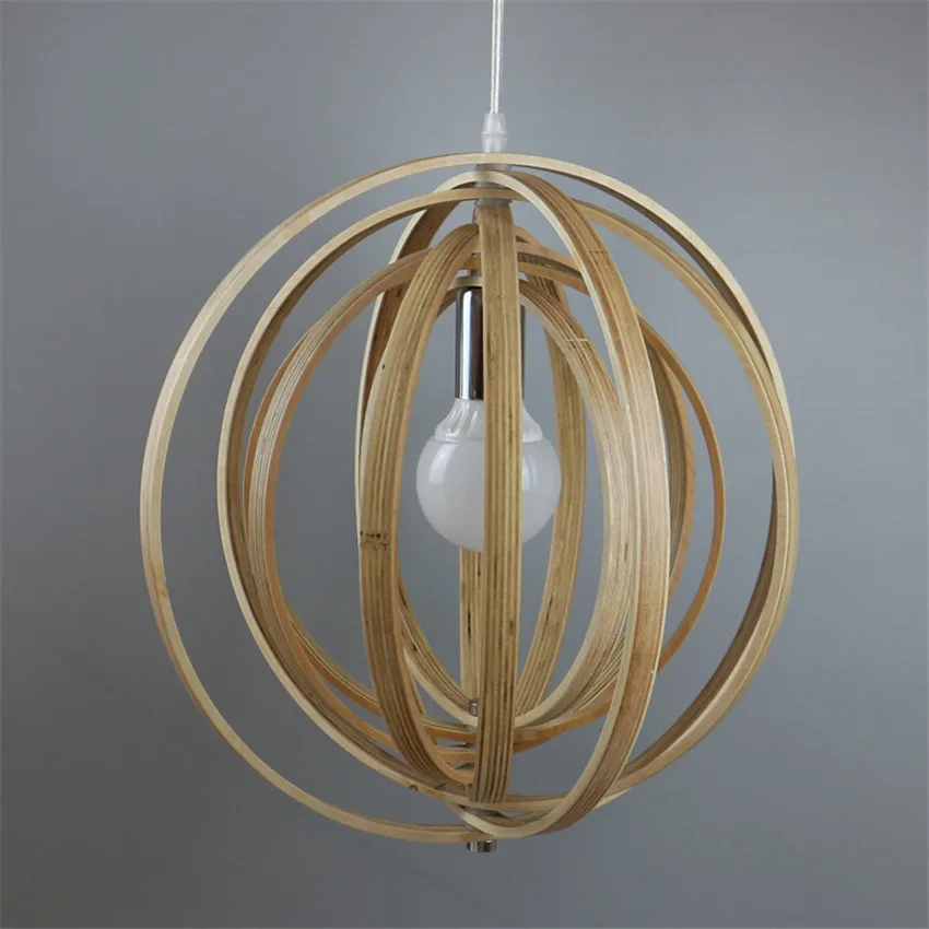 

Modern Solid Wood Art Led Pendant Light Creative Restaurant bar room shop Moon Led Pendant Lamp Multilayer Panton Hanging Lamp