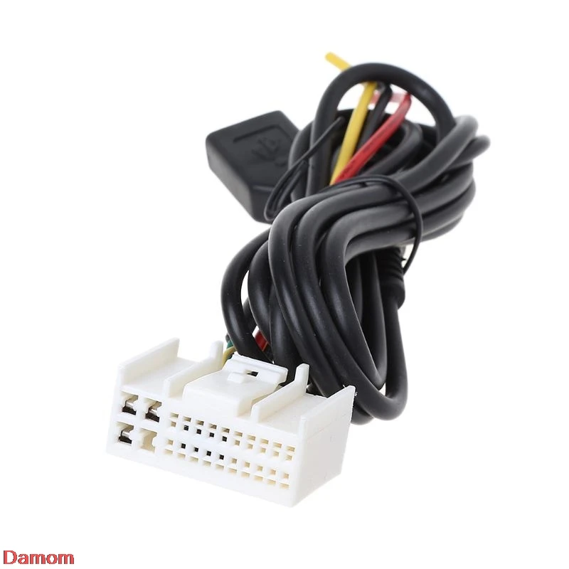 Автомобильный аудио стерео жгут проводов адаптер Комплект с USB и AUX разъем