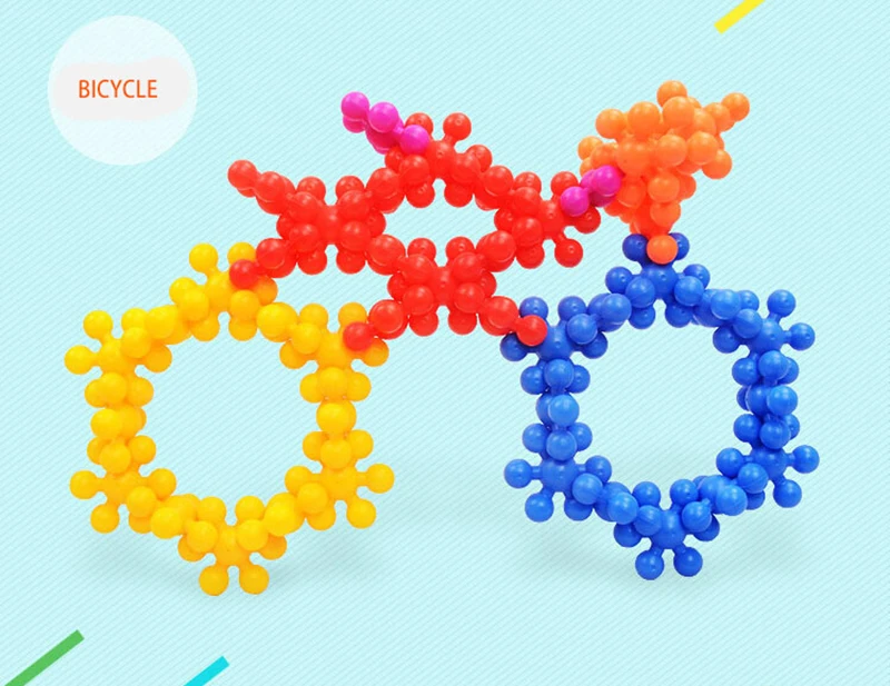 Six-color snowflakes assembled blocks (12)