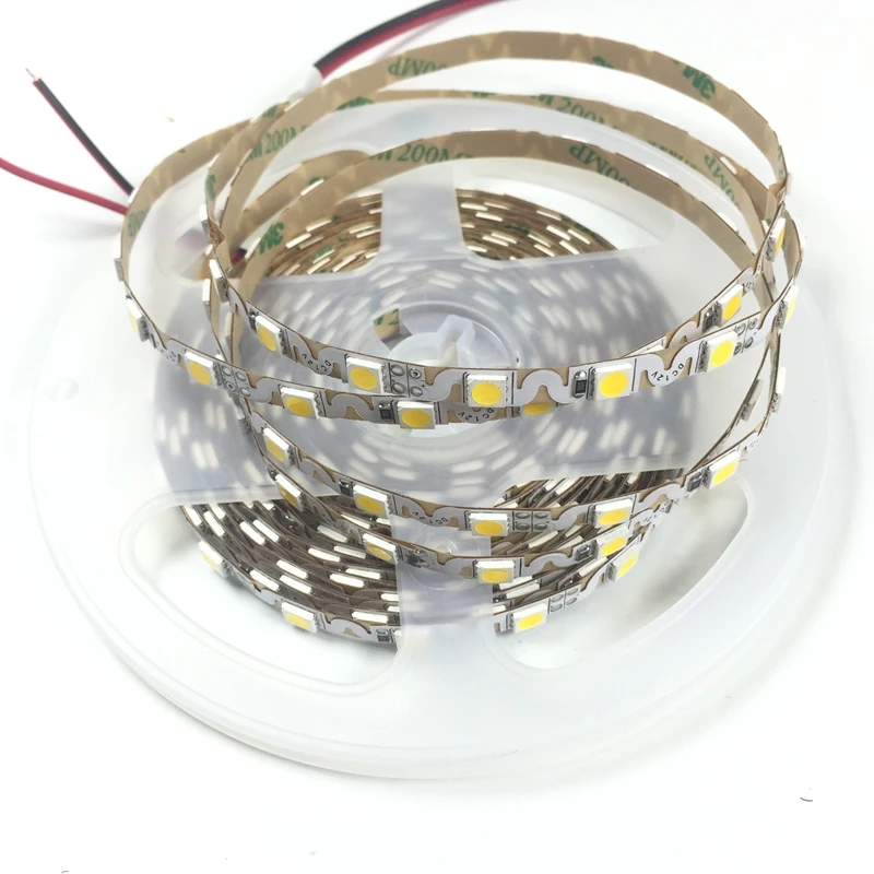 

50m/lot LED Strip 5050 S Shape DC12V 60LEDs/m Flexible LED Light 5050 LED Strip 300LEDs 5m/Roll