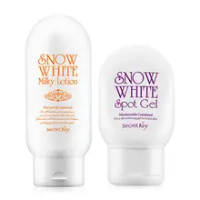 SECRET KEY Snow White Milky Lotion 120g + Snow White Spot Gel 65g Skin Care Set Korean Cosmetics