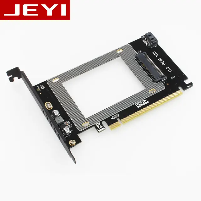 JEYI-Adaptador de SFF-8639 U2X16 pci-express 3,0, 4x, a U.2 X16, NVMe, PCIe, SSD, PCI-e a U2, M2, NGFF, 2,5 ", SSD a PCI-E, X16, intel x4 JEYI-Adaptador de SFF-8639 U2X16 pci-express 3,0, 4x, a U.2 X16, NVMe, PCIe, SSD, PCI-e a U2, M2, NGFF, 2,5 ", SSD a PCI-E, X16, intel x4