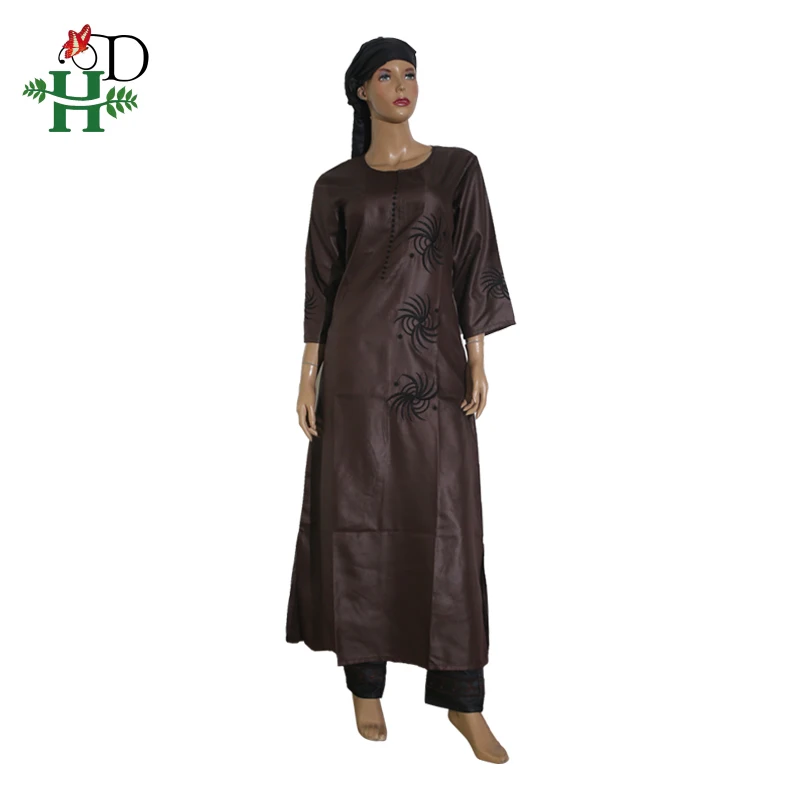 3 предмета в комплекте комплект модные африканские одежда для женщин платья Брюки шарф Набор Базен riche халат вышивка африканские одежды S2946