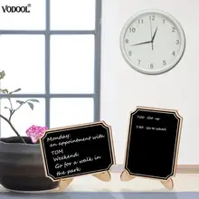 10 шт./партия деревянная маленькая дощечка ремесло дощечка для записей calkbord знак Свадебный декор в рамке стол стенд магазин офисные принадлежности