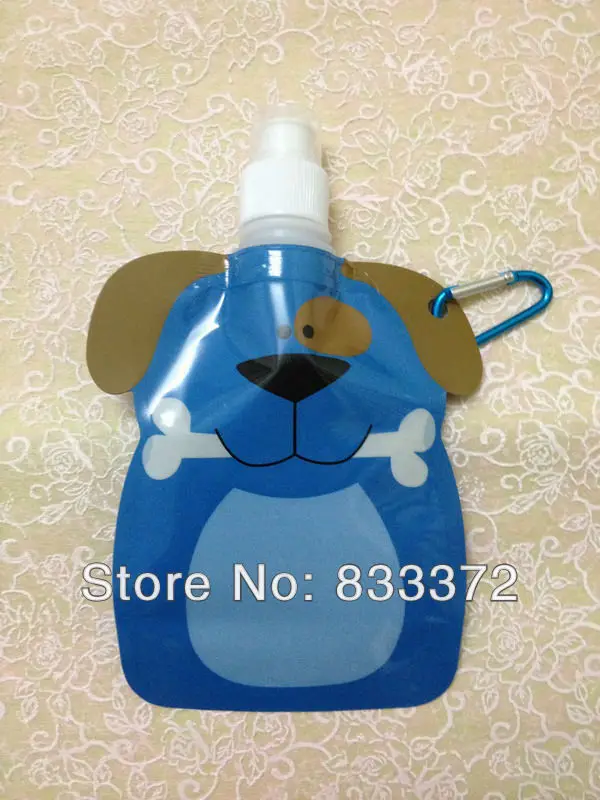 Очаровательная 300 мл детская портативная складная бутылка для воды Стиль Собаки