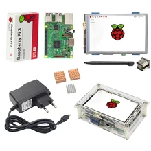RS UK Raspberry Pi 3 + 3.5 inch HDMI Touchscreen Display + Acrylic Case + 2.5A Power Adapter +Copper Aluminum Heat Sink for RPI3