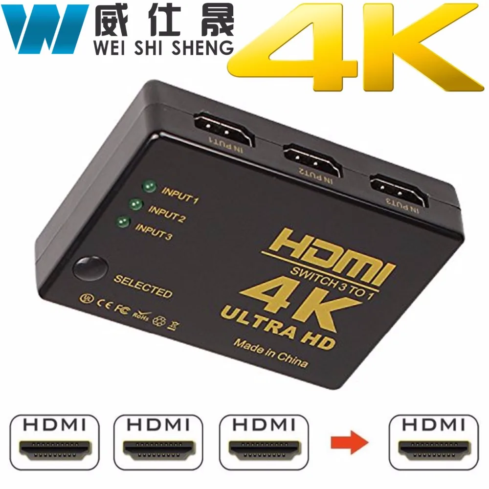 1080P 4K*2K HDMI Video Switch Switcher HDMI Splitter 3 input 1 output Port Hub for DVD HDTV Xbox PS3 PS4 1080P 4K*2K HDMI Video Switch Switcher HDMI Splitter 3 input 1 output Port Hub for DVD HDTV Xbox PS3 PS4