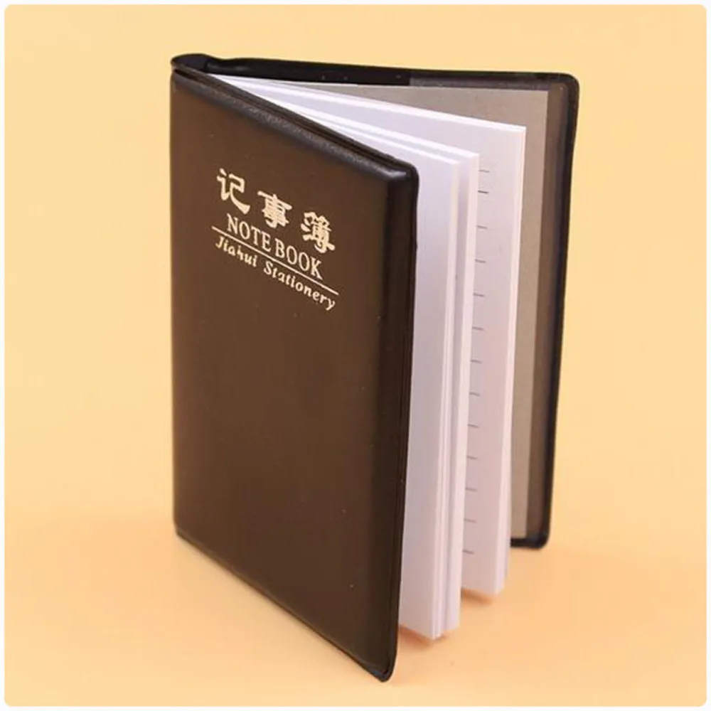 

pockets portable leather face business office mini Notebook Journal Diary Planner Notepad Gift Stationery
