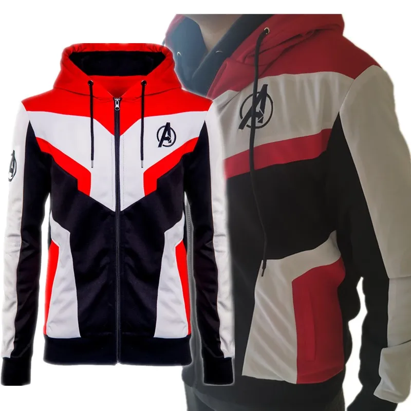 Movie Avengers Endgame Infinity War Quantum Realm Cosplay Costume Hoodies Sweatshirts Embroidery Coat Jacket