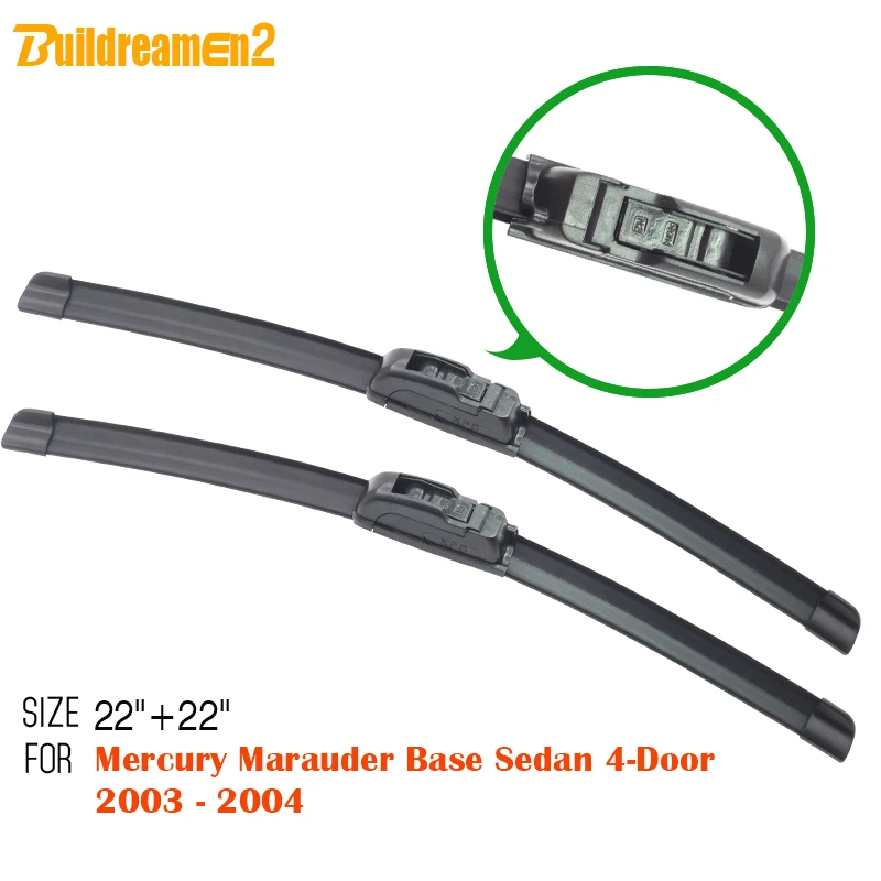 

Buildreamen2 Car Windshield Wiper Auto Windscreen Wiper Blade 1 Pair For Mercury Marauder Base Sedan 4-Door 2003-2004