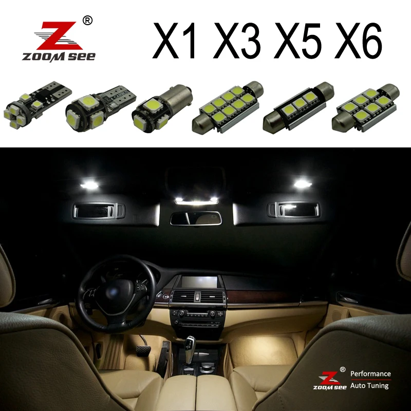 Goedkoop 100% Perfecte Witte Foutloos Canbus LED lamp interieur kaart dome light Kit voor BMW X1 E84 X3 E83 F25 x5 E53 E70 X6 E71 (00 15)