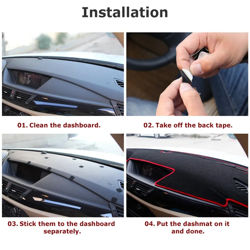 Car Dash Cover Dashboard Mat Dashmat Sun Shade Non Slip Pad For