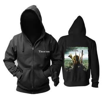 

Bloodhoof Therion gothic metal black zipper hoodie Asian Size