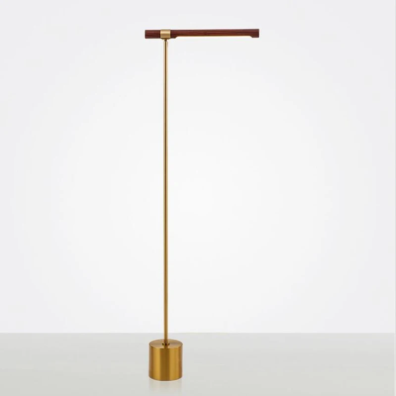 

Simple straight line wood grain modern led floor lamps free shipping standing lamp
