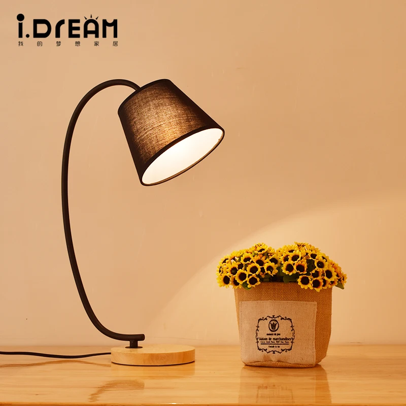 

wooden table lamps desktop lamp Modern coffee lighting bedroom Reading mirror light cabinet lamparas restaurant lamp
