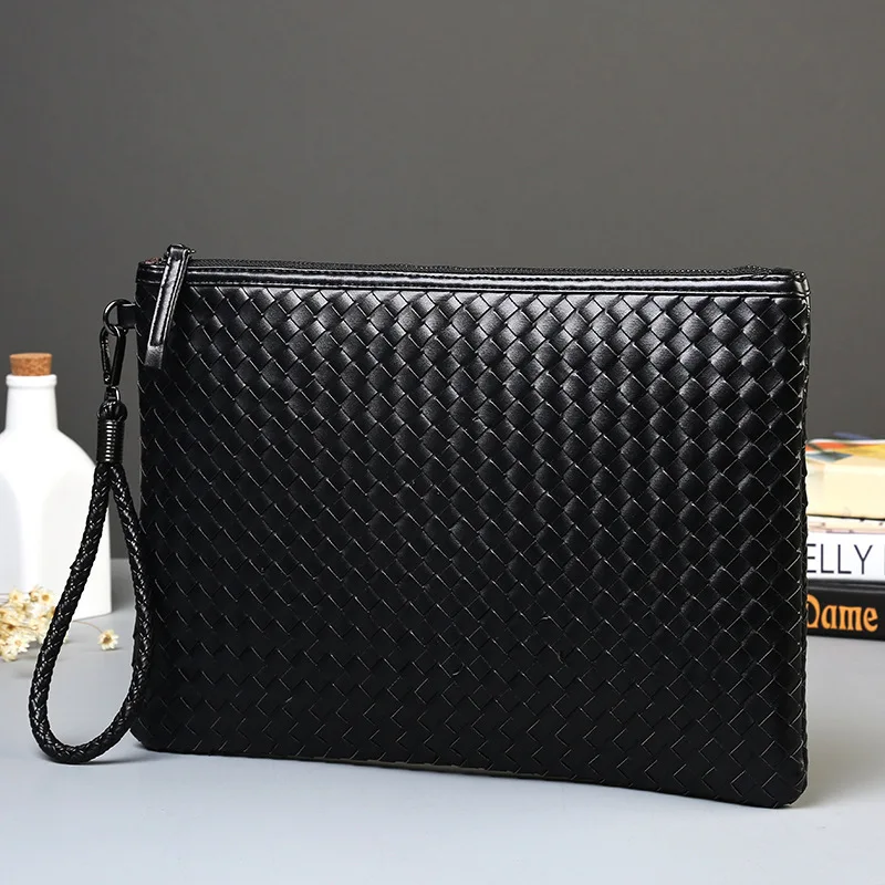  Badenroo Brands Men bag Leather Weave Knitting Clutch Bag Shoulder bag Wallet Handy Bag Handbags Da - 32835809620