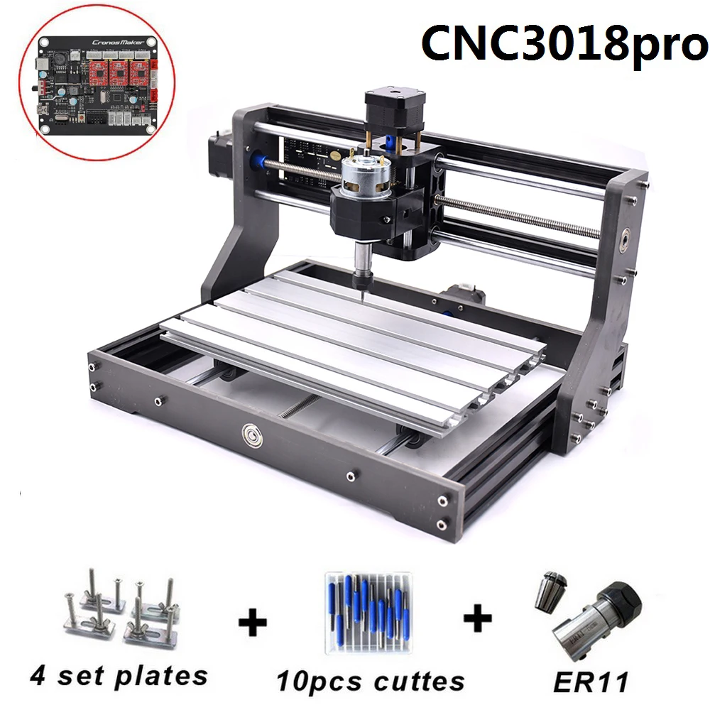 15 Вт CNC3018 Pro гравировальный станок ER11 с 500 МВт 2500 мвт 5500 МВт фрезерный станок для дерева PCB фрезерный станок для резьбы по дереву DIY