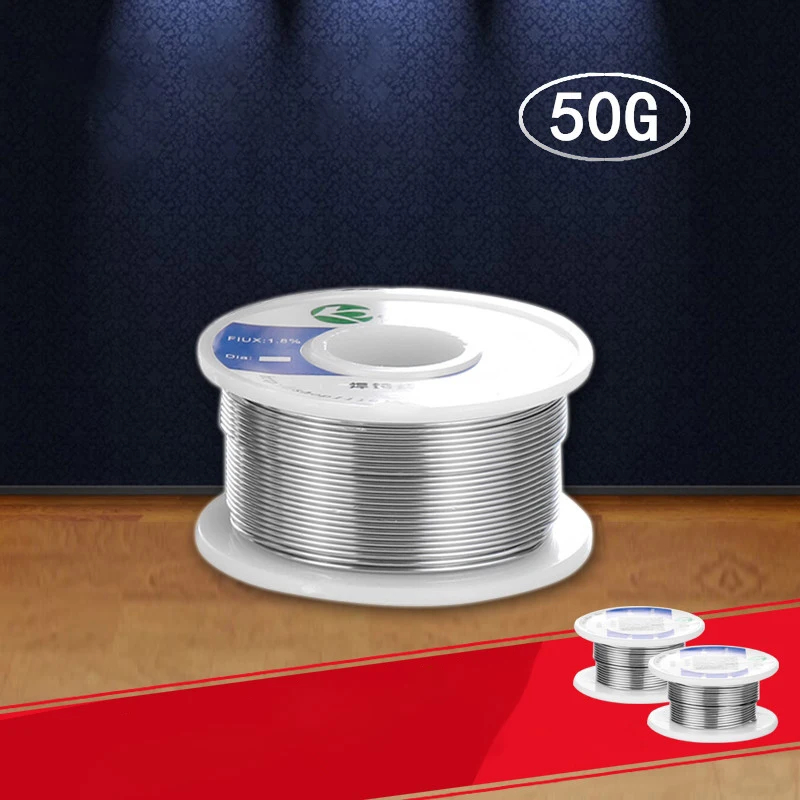 Solder Wire Tin Core 1PCS 0.6/0.8/1.0mm Soldering Reel Rosin Core Tin Lead Wire for Soldering Lead Rosin Flux 50g Solder Wire