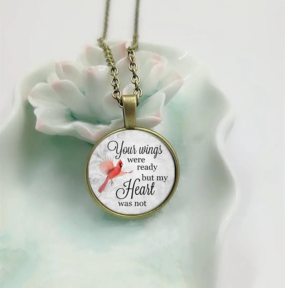 

2018 NEW Your Wings Are Ready, But My Heart Is Not. In Memory, I Lost My Loved Ones and Commemorated The Meaning Necklace.