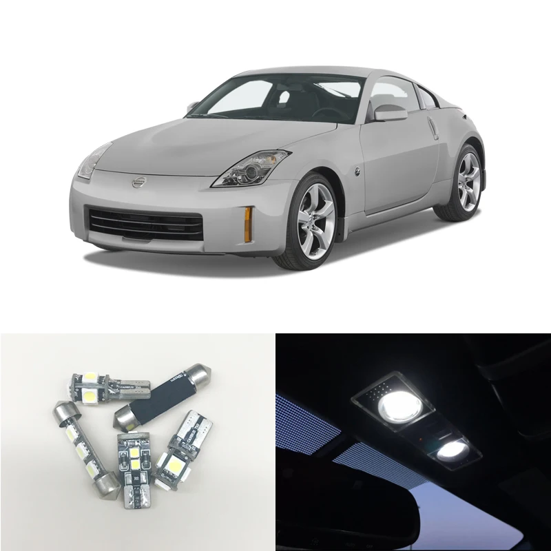 6000K Белая светодиодная интерьерная посылка для Nissan 350Z 2003 2008 карта