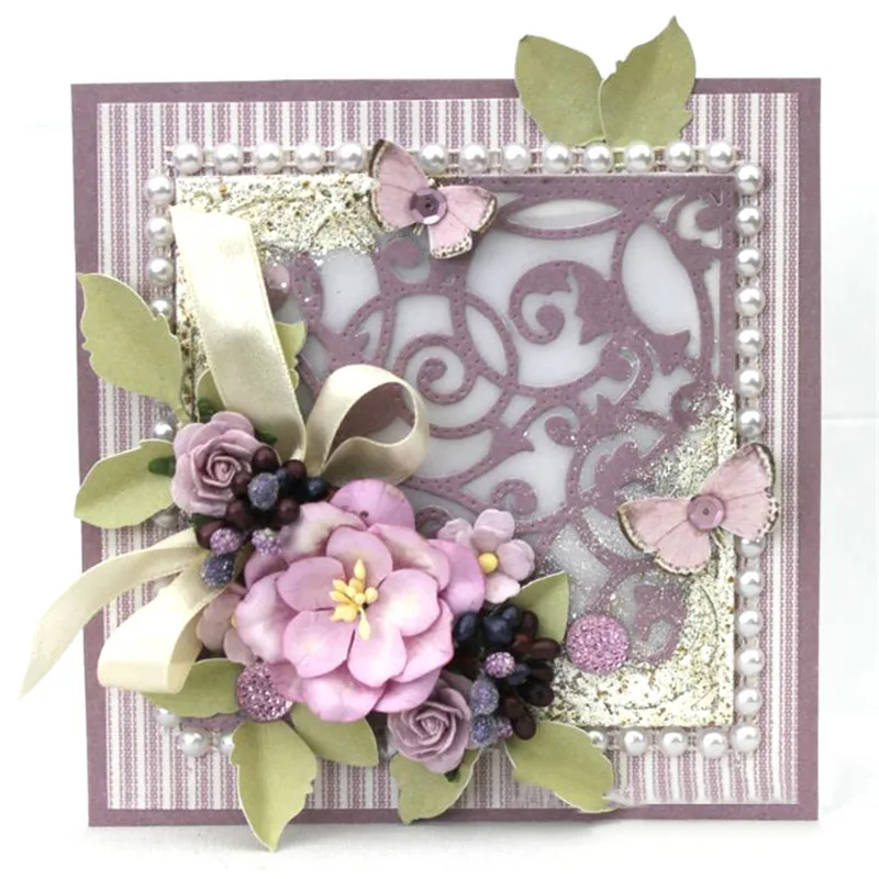 

GJCrafts Flower Background Dies Metal Cutting Dies 2019 for Card Making Scrapbooking Album Decor Paper Craft Stencil Die Cut