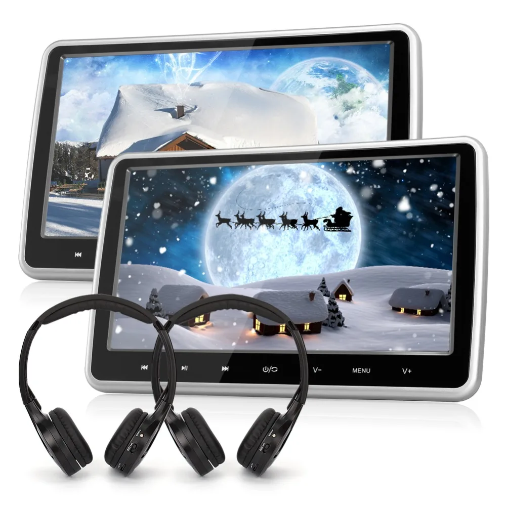 

2PCS/LOT Pumpkin 10.1 Inch Car Headrest DVD Player 1024*600 TFT LCD Digital Screen Car Monitor Rear Reverse Camera TV For Car