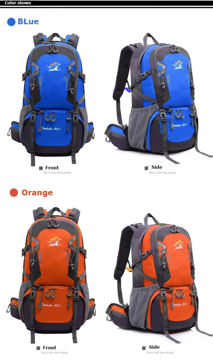 Внутренняя рама водонепроницаемый нейлон несколько цветов большой емкости альпинизма мужской рюкзак мужская дорожная сумка