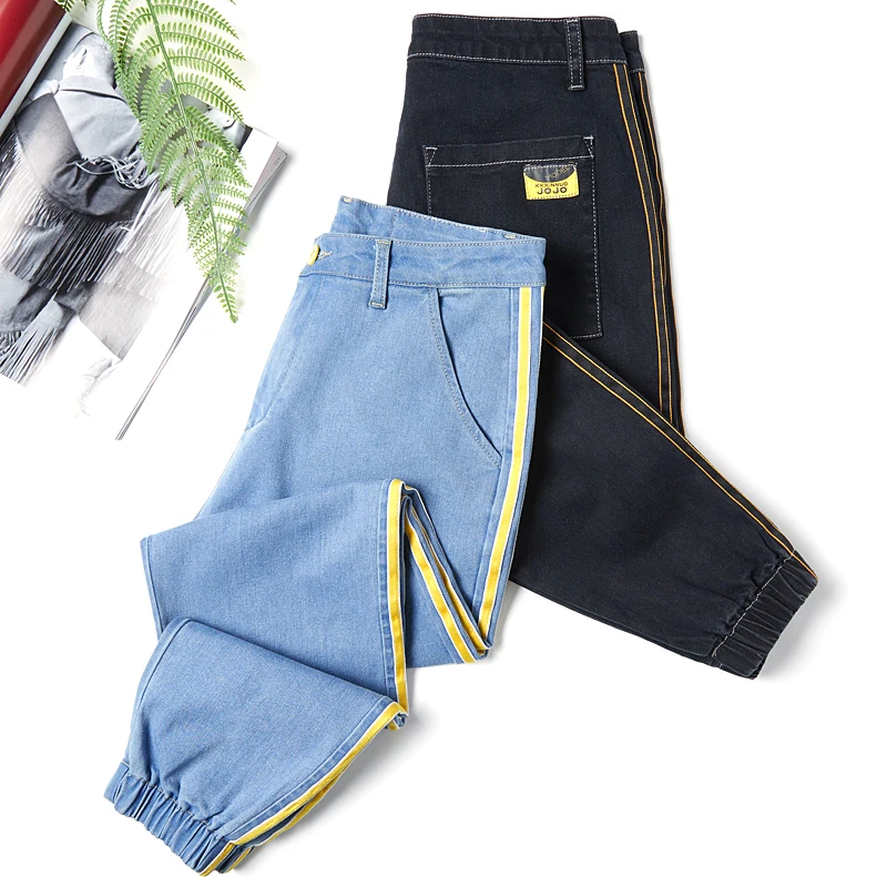 Для мужчин s джинсы-шаровары Штаны Denim уличная стирка Повседневное Бизнес брюки Для Мужчин's Штаны KLY1912