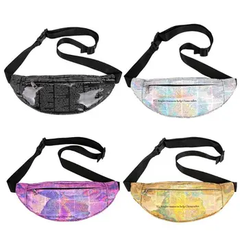 

Newspaper Printed Pocket Women Waist Bag Summer Letters Chest Belt Bag Fashion Ladies Fanny Pack