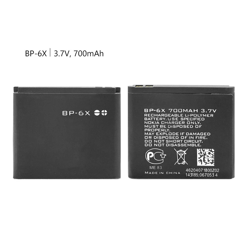 Оригинальная замена BP-6X BL6X аккумулятор телефона для Nokia 8800 8800 S 8800D 8800SE 8800 Sirocco 8860 8801 N73I BL 6X акумуляторная батарея