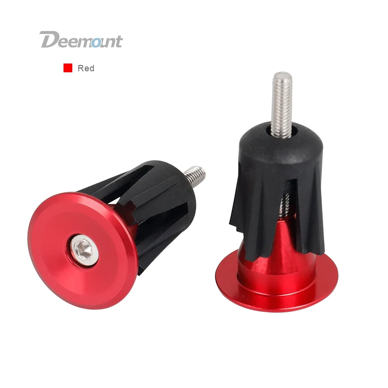 Deemount 1 пара наконечников для руля велосипеда, наконечники для ручного захвата, пробки, аксессуары для горного велосипеда, подходит для диаметра. 17-23 мм - Цвет: Red