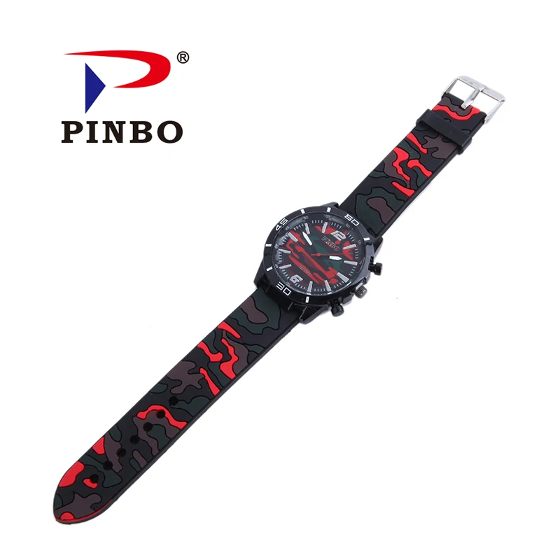 PINBO Herrenuhr Top-marke Luxus military sport Armbanduhr Silikon Männlich  Clock Quarzuhr Handgelenk Quarz-uhr Relogio Masculino _ - AliExpress Mobile