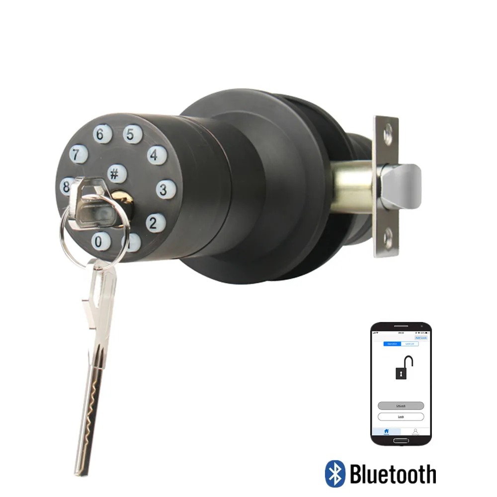 

Digital Electronic Security Bluetooth APP e-Keys Smart Lock for keyless Entry & Live Monitoring with Mechanical Key