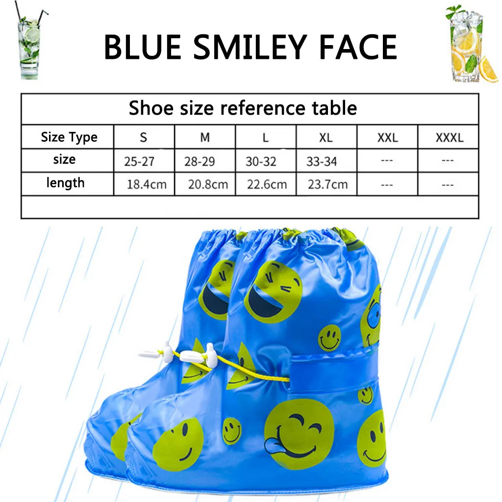 1 пара многоразовых латексных детских водонепроницаемых туфель чехол для обуви защищающий от дождя чехол для обуви Чехлы противоскользящие резиновые непромокаемые сапоги аксессуары