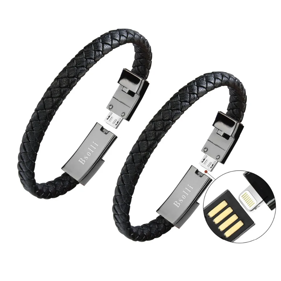 Bsolli USB Type C Cable Bracelet Charging Cord for Samsung S9/S9+  S8/S8+(Black 8.3''): Amazon.co.uk: Electronics & Photo