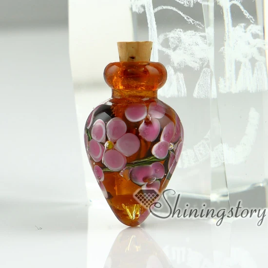 wholesale glass vials with cork ashes locket cremation urns for petsin