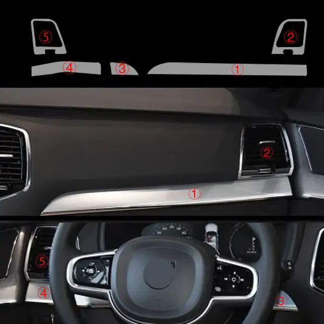Us 43 79 40 Off Car Styling New Car Interior Trim Dashboard Clear Paint Protective Film Stickers For Volvo Xc90 2017 2019 In Automotive Interior