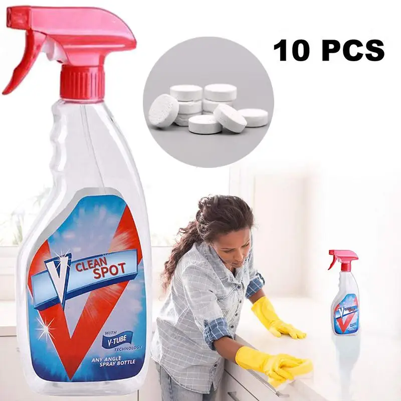 

Multi Functional Effervescent Spray Cleaner Tablets Set With 1 Spray Bottle