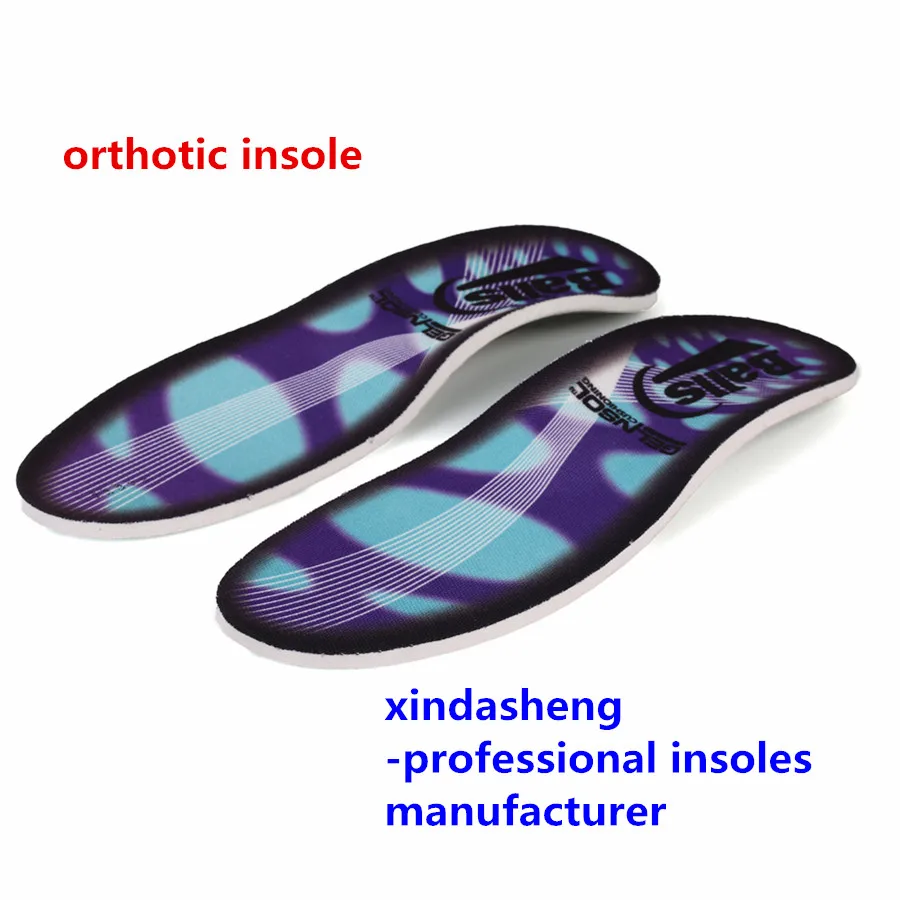 Arch support PVC orthopetic full length big pringting foot massage fit for golf sports insole